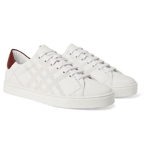 perforated logo leather sneakers burberry|Women’s Designer Sneakers .